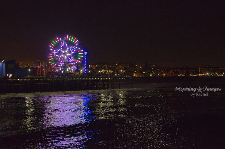 California - Santa Monica Pier - Ferris Wheel and Beach by Aspiring Images by Rachel