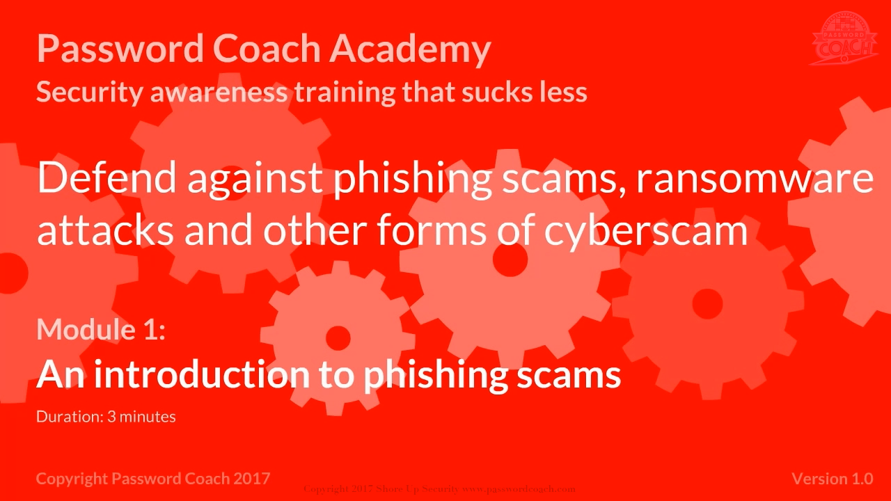 Module 1 – An introduction to phishing scams