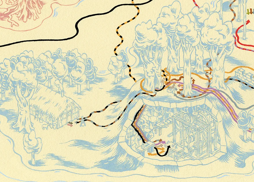 Paths of True Love, detail