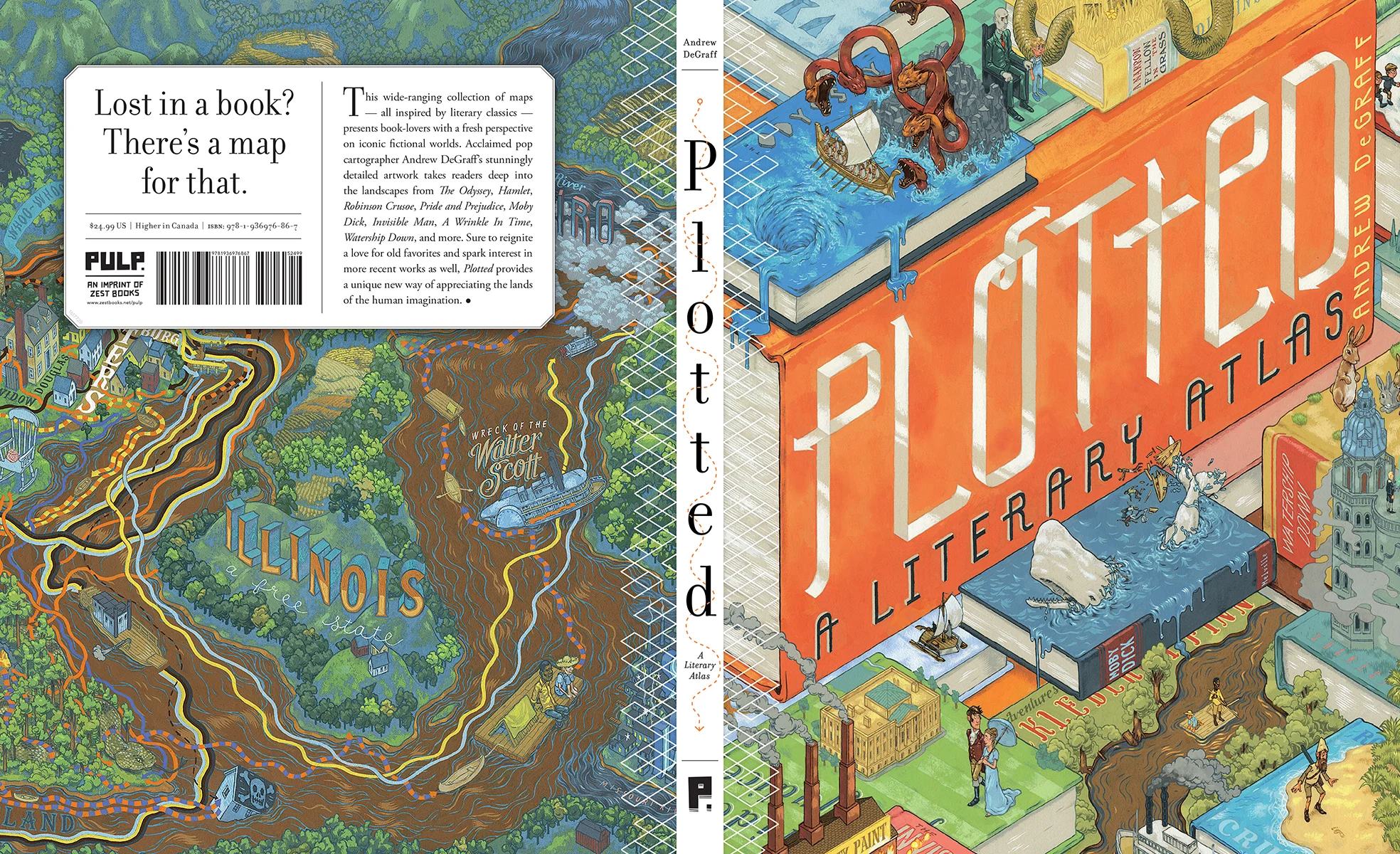  And here's the full front and back, with part I of Huck Finn on the back cover, designed by  Adam Grano . 