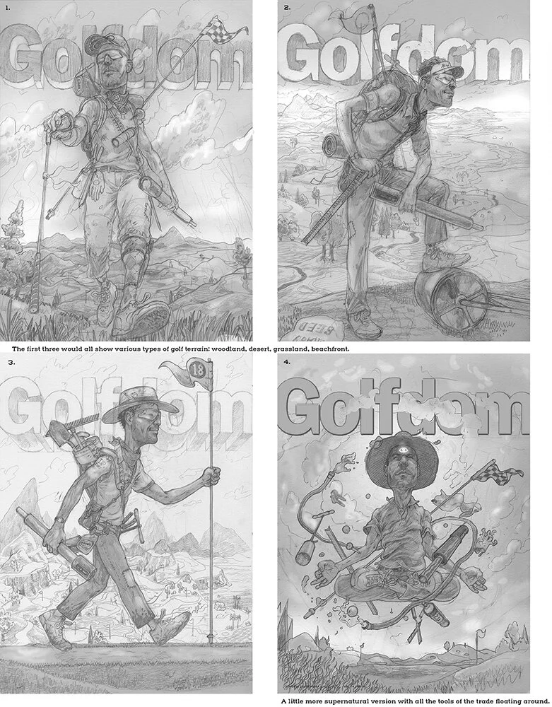 Golfdom Cover Sketches