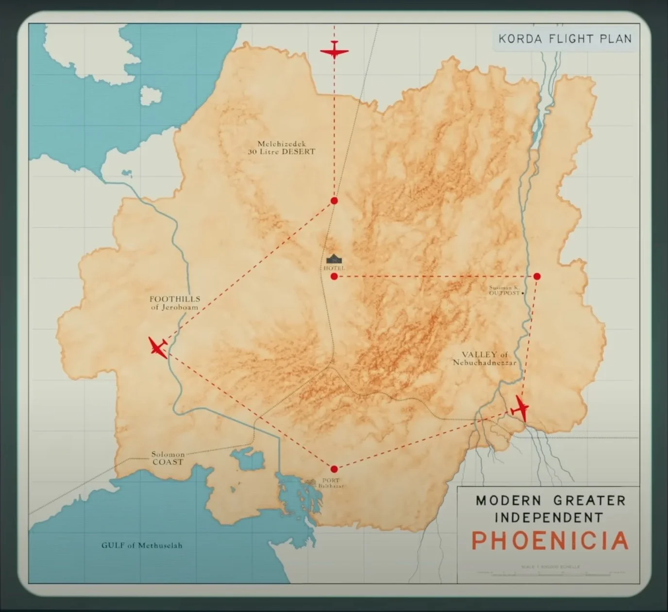 Korda's Flight Plan Map