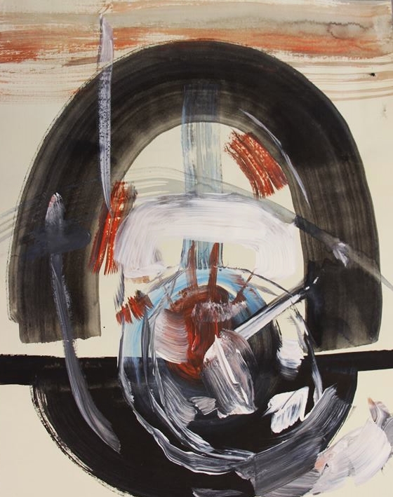 8 and a half by 11 ink and acrylic on paper