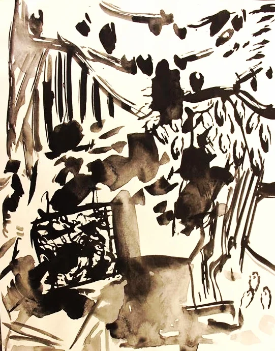 8 and a half by 11 ink on paper