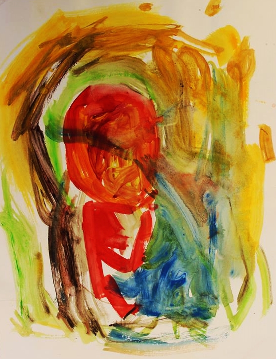 8 and a half by 11 acrylic on paper