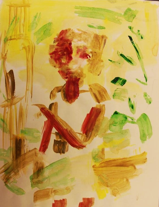 8 and a half by 11 acrylic on paper