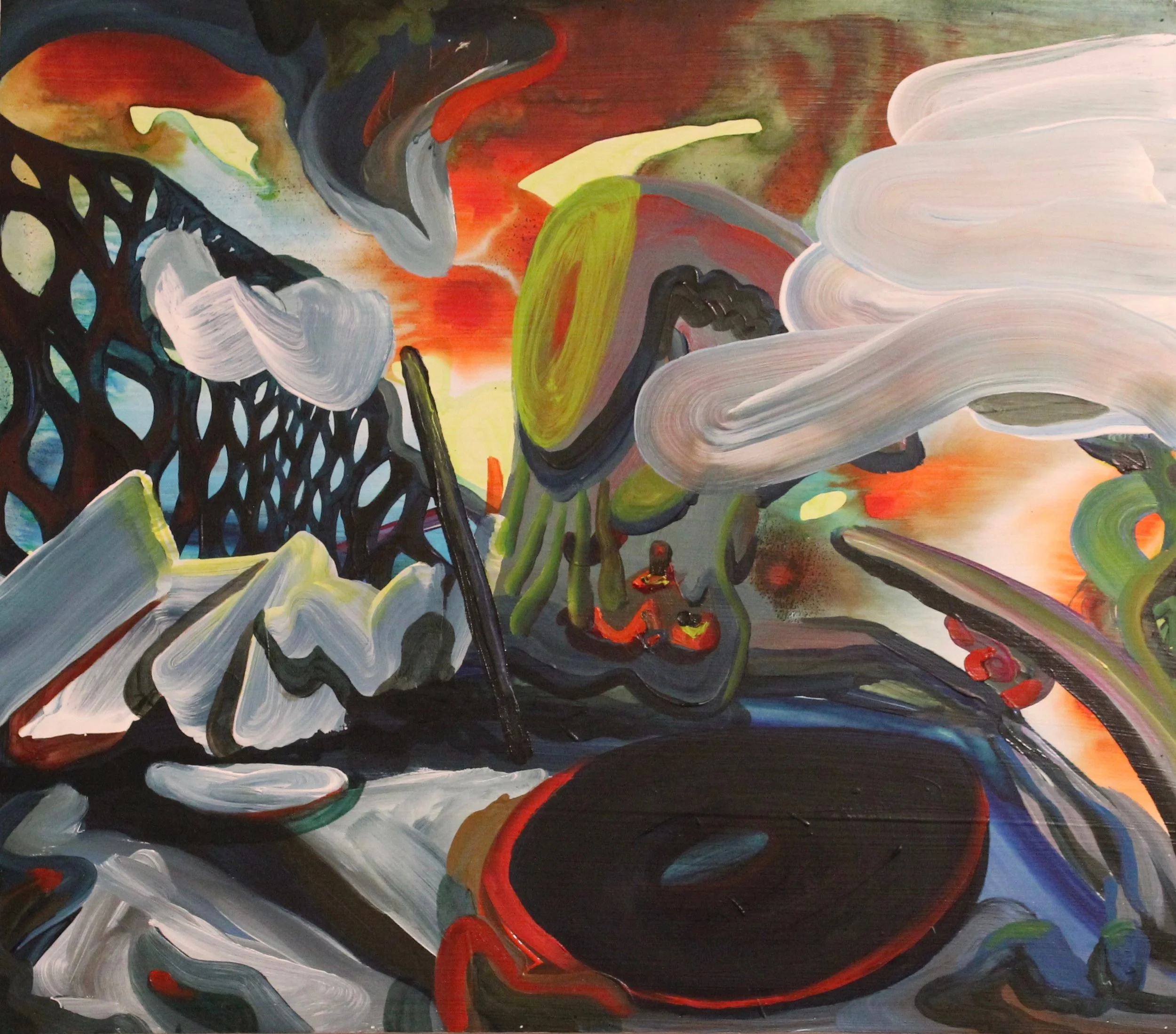 acrylic and oil on panel, 2x3 feet, 2017