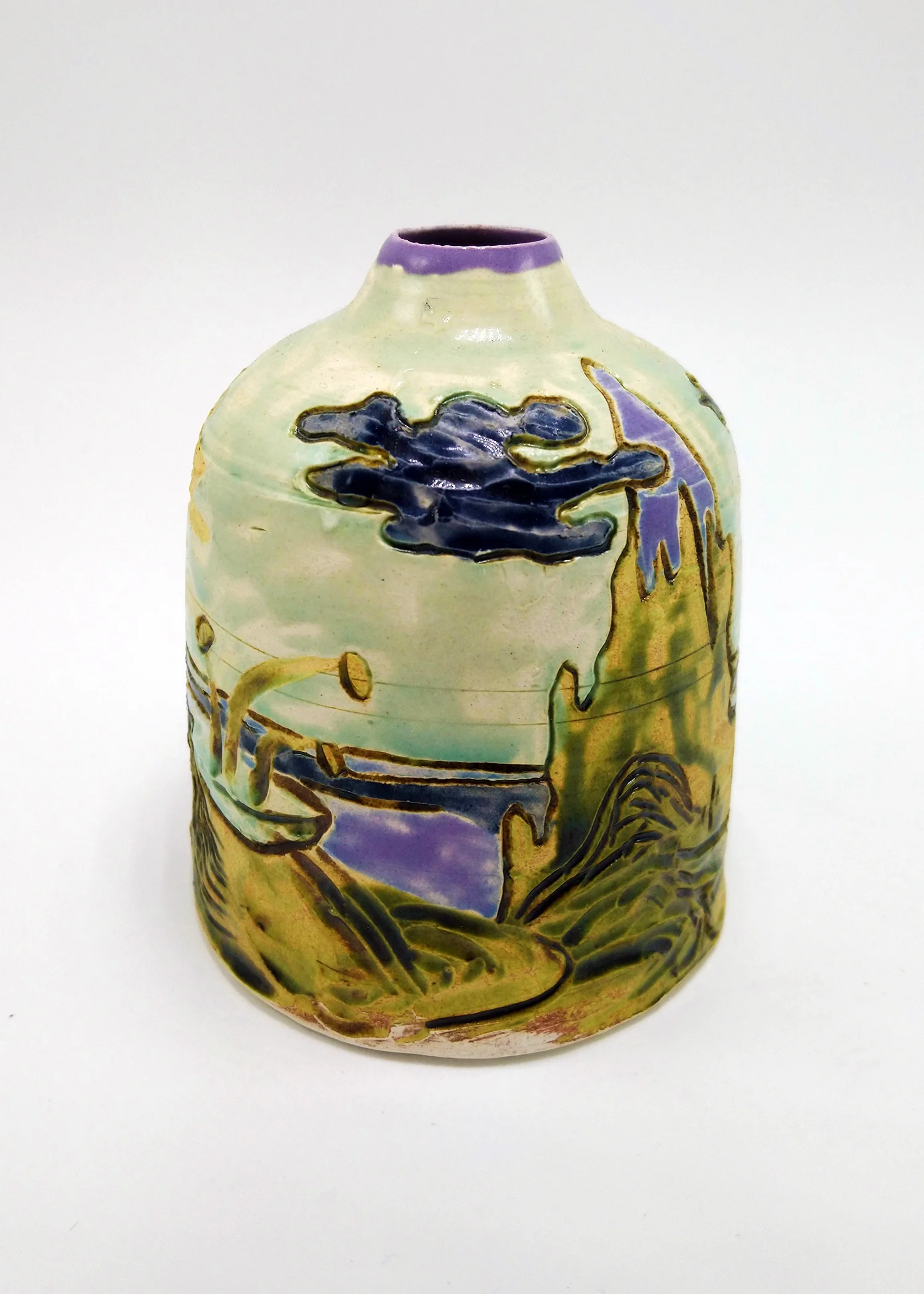 Polished Moss Vase