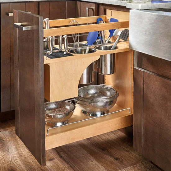 Base Cabinet Pullout Knife/Utensil Base Organizer (Photo Credit: Rev-A-Shelf)