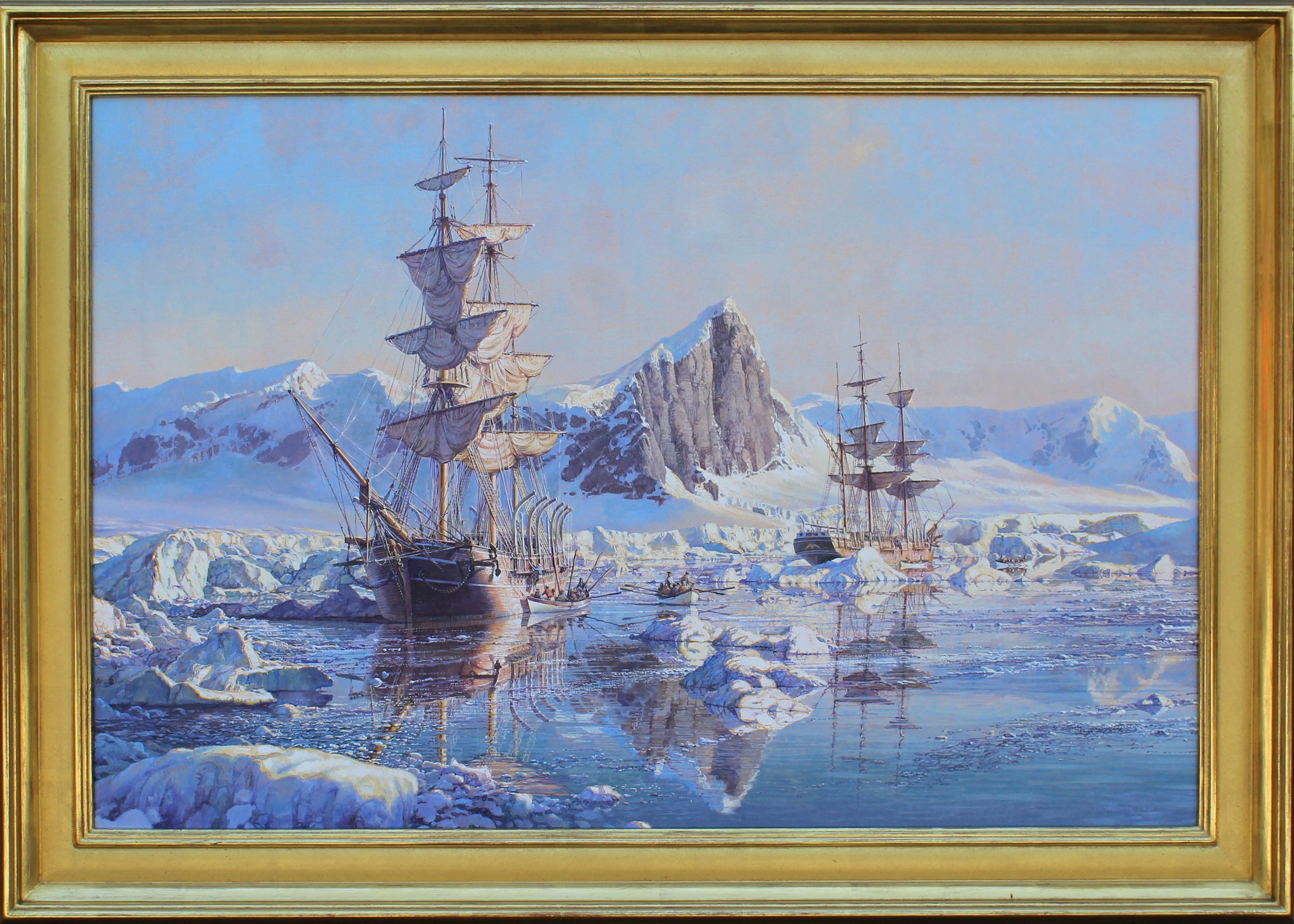 Arctic Whaling, Wanderer off Andreanof Islands,1884_Maarten Platje_24x36_$32,000.jpg