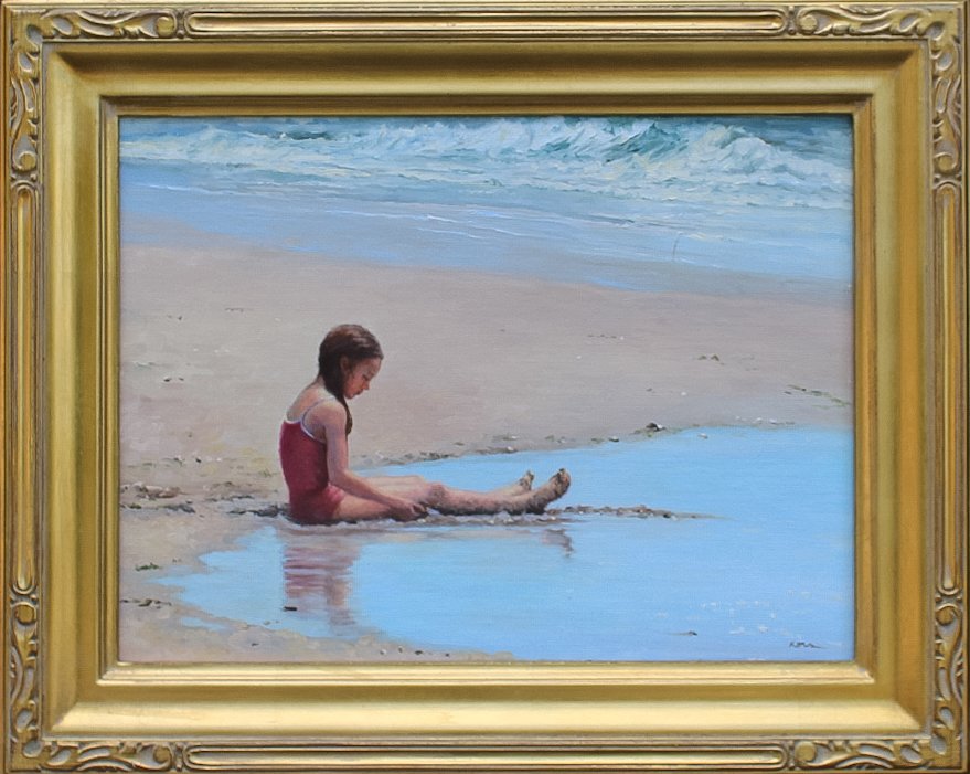 Girl on Beach, 12"x16" ~ $3,900