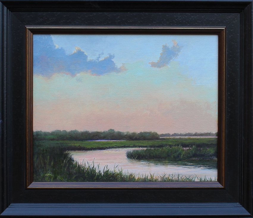 Sunset on the Marsh, 12"x20" ~ $5,800