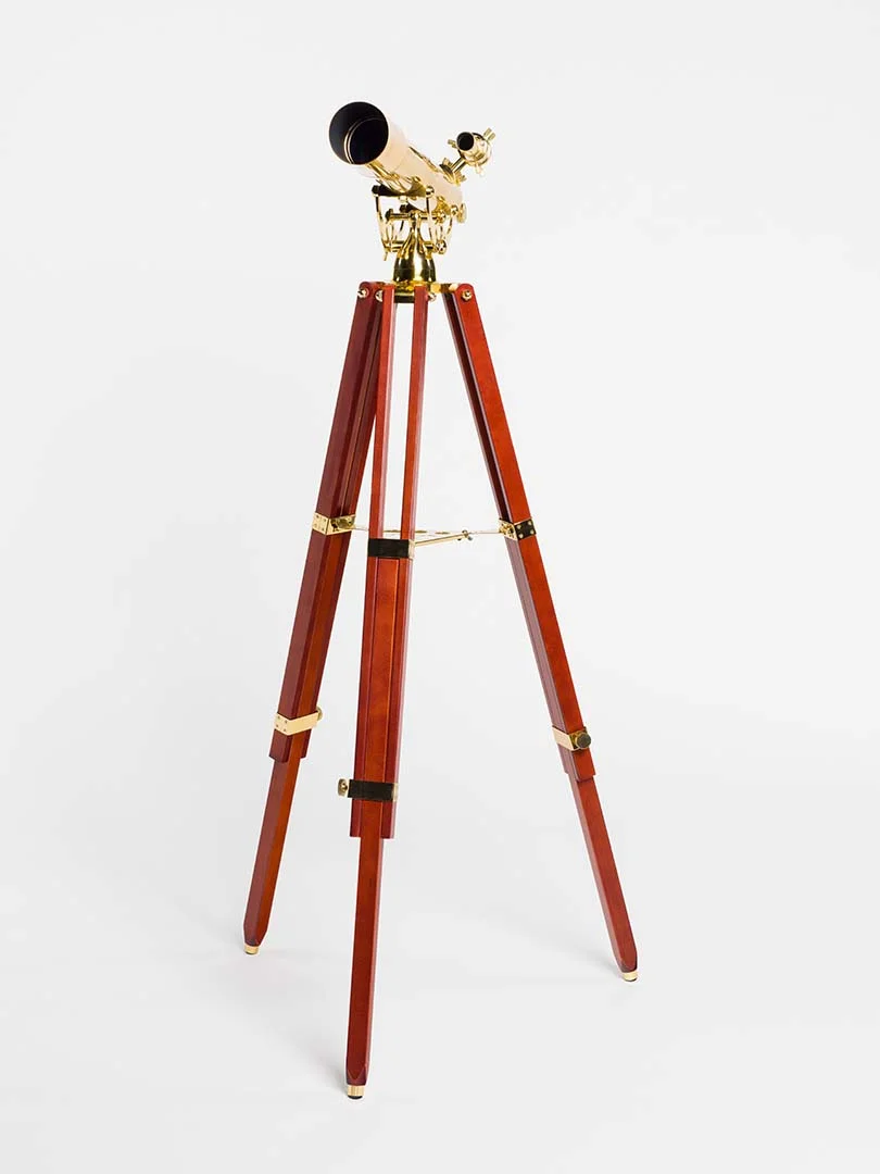beyond the horizon, 2015, Modified Brass Telescope and Digital Video.