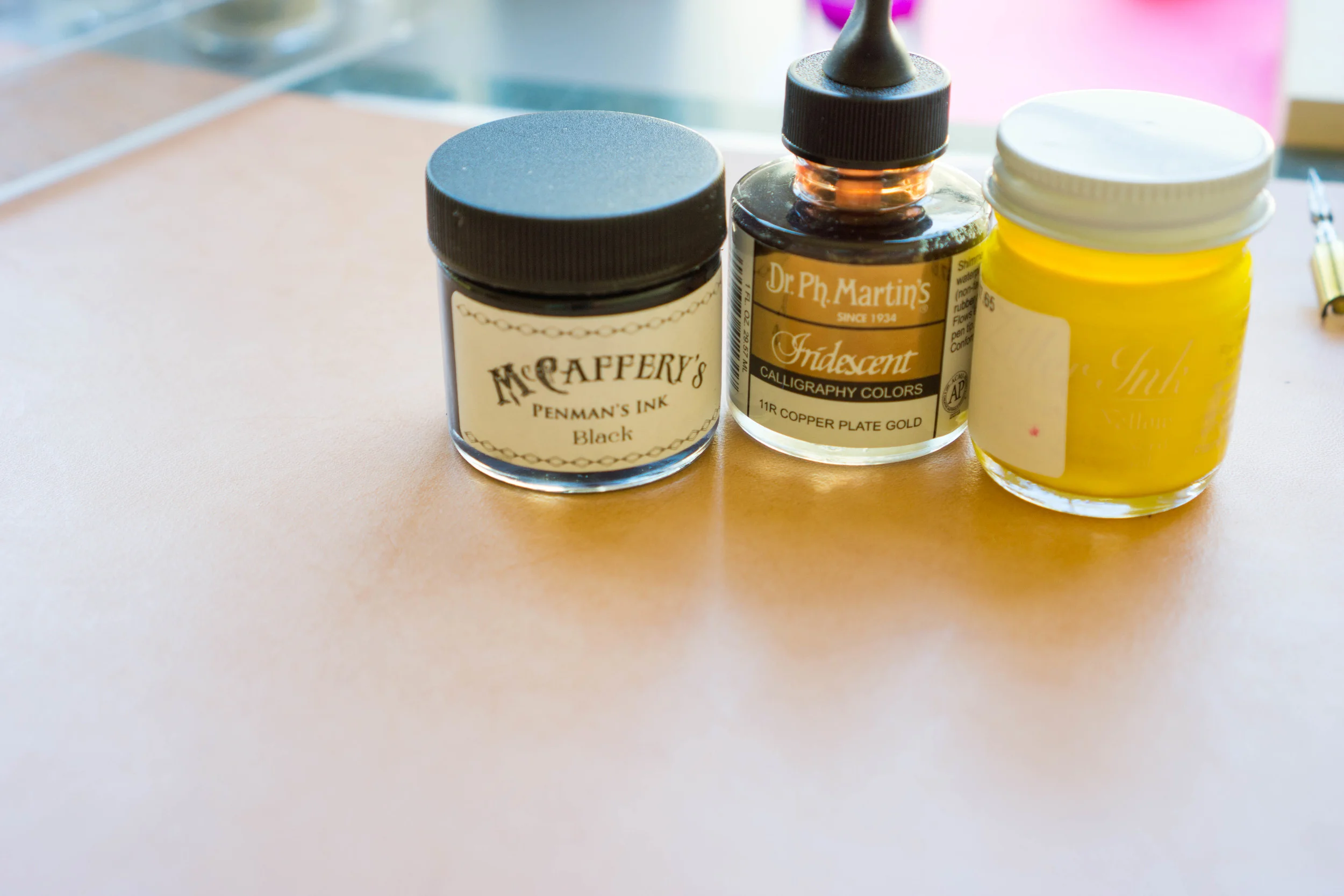 Inks used for lettering