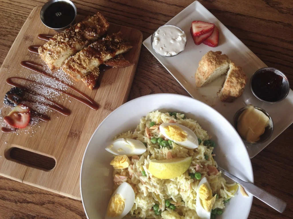 French Toast, Kedgeree & Scone