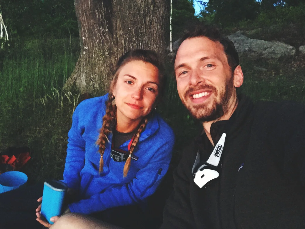 Back at camp! Our first time in the tent since the trail.