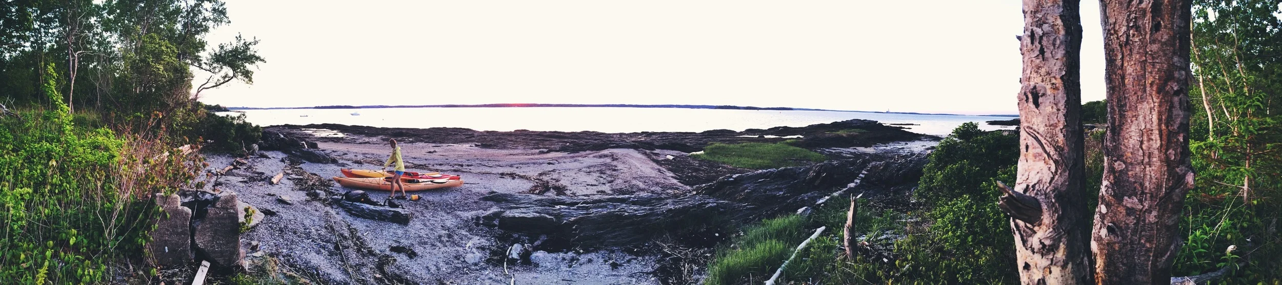 Unloading the boats for camp.