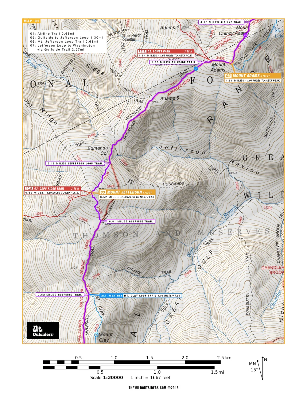 Presidential Traverse Trail Map Winter Presidential Traverse Day Hike — The Wild Outsiders