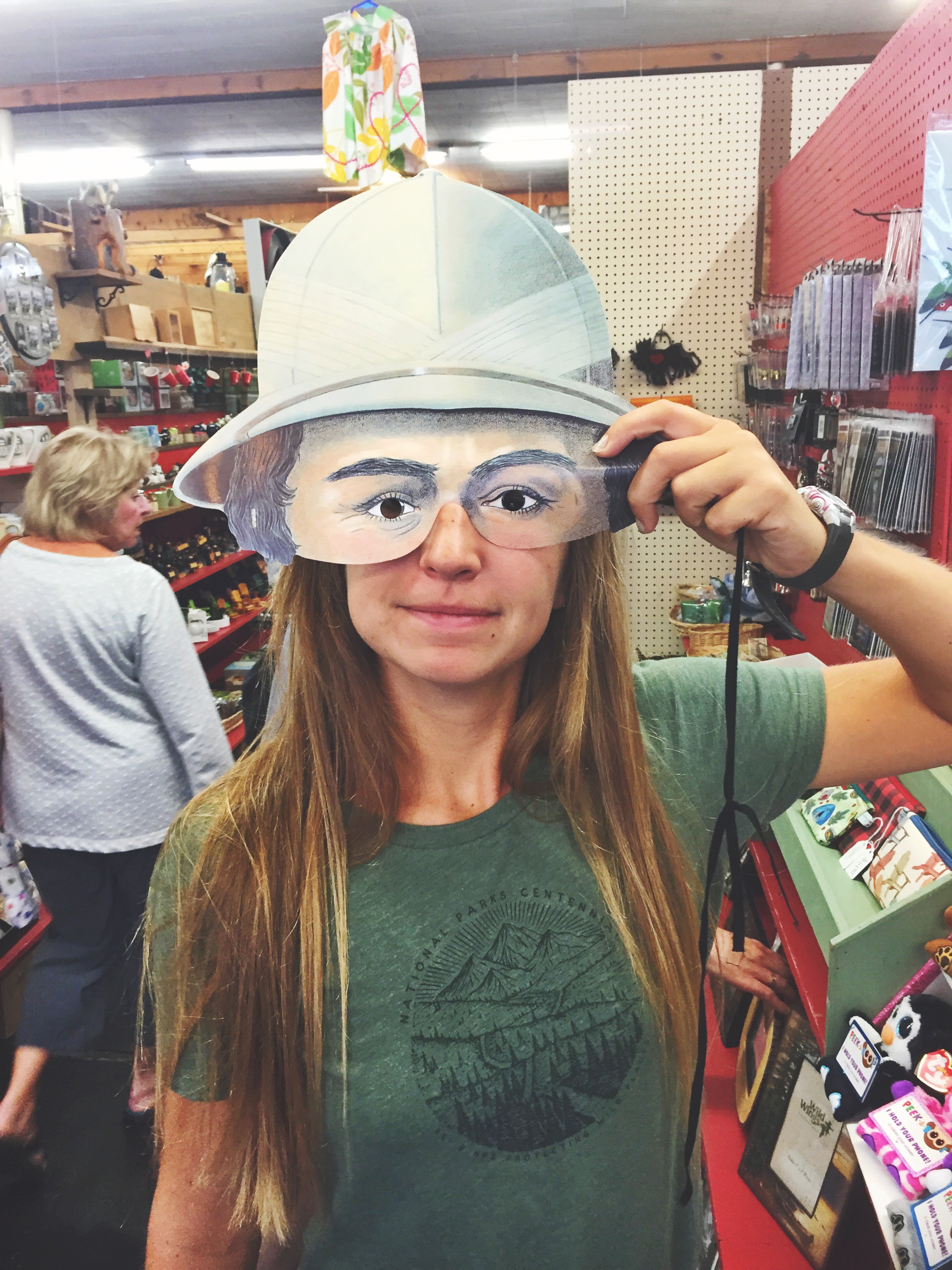 Moose takes a candid at the famous Old Forge Hardware.