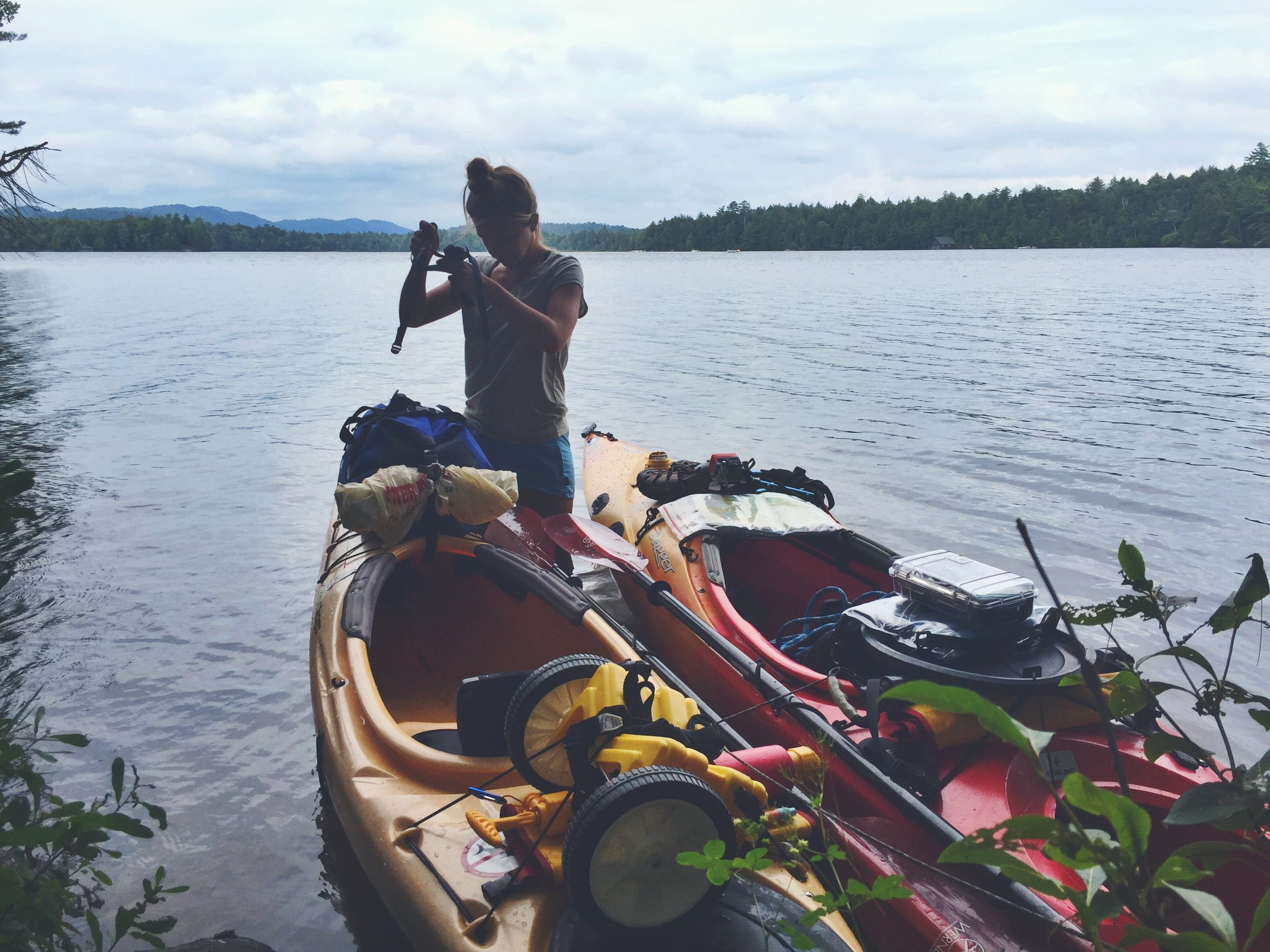 The threat of afternoon storms pulls us off early - stopping at DeCamps Island for night one