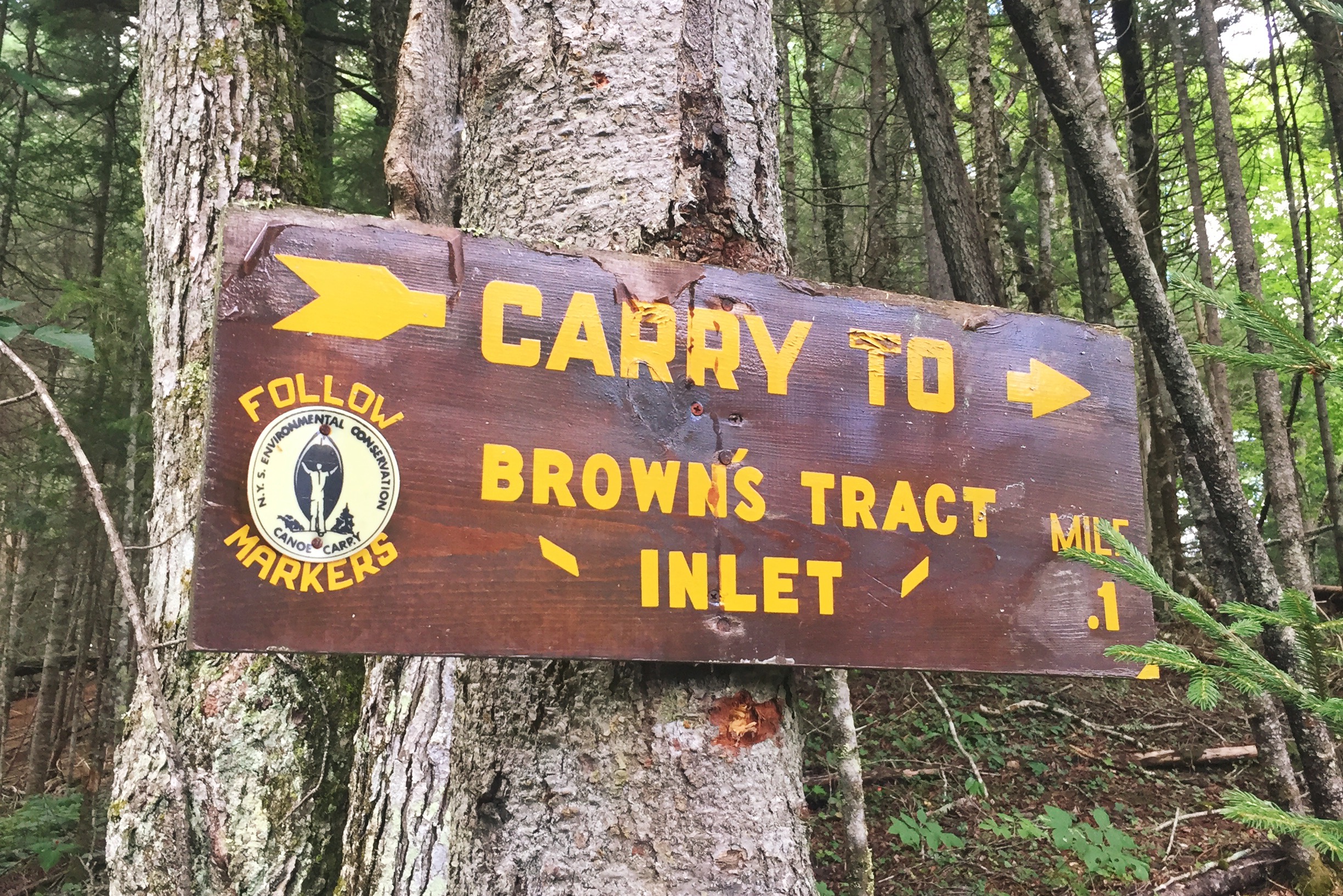 After struggling over the rocky and mangled terrain we were happy to see this sign! 