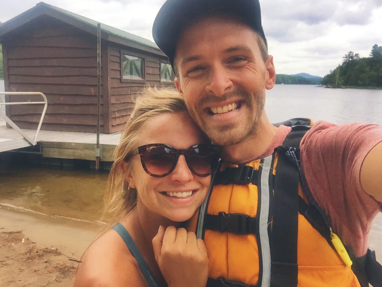 Moose and I say our goodbyes after a lovely 5 days in the Fulton Chain of Lakes