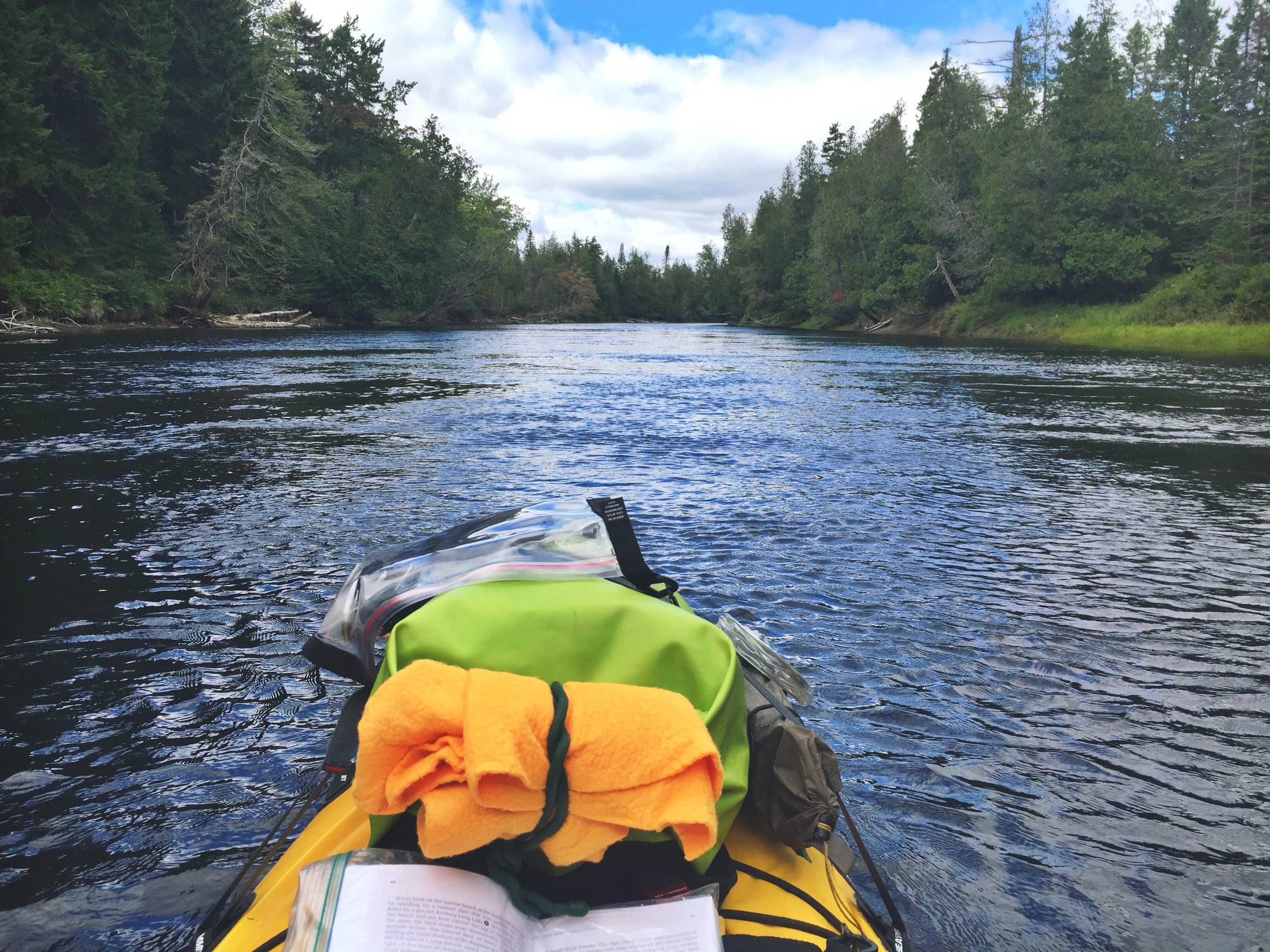 Headed down the Raquette River