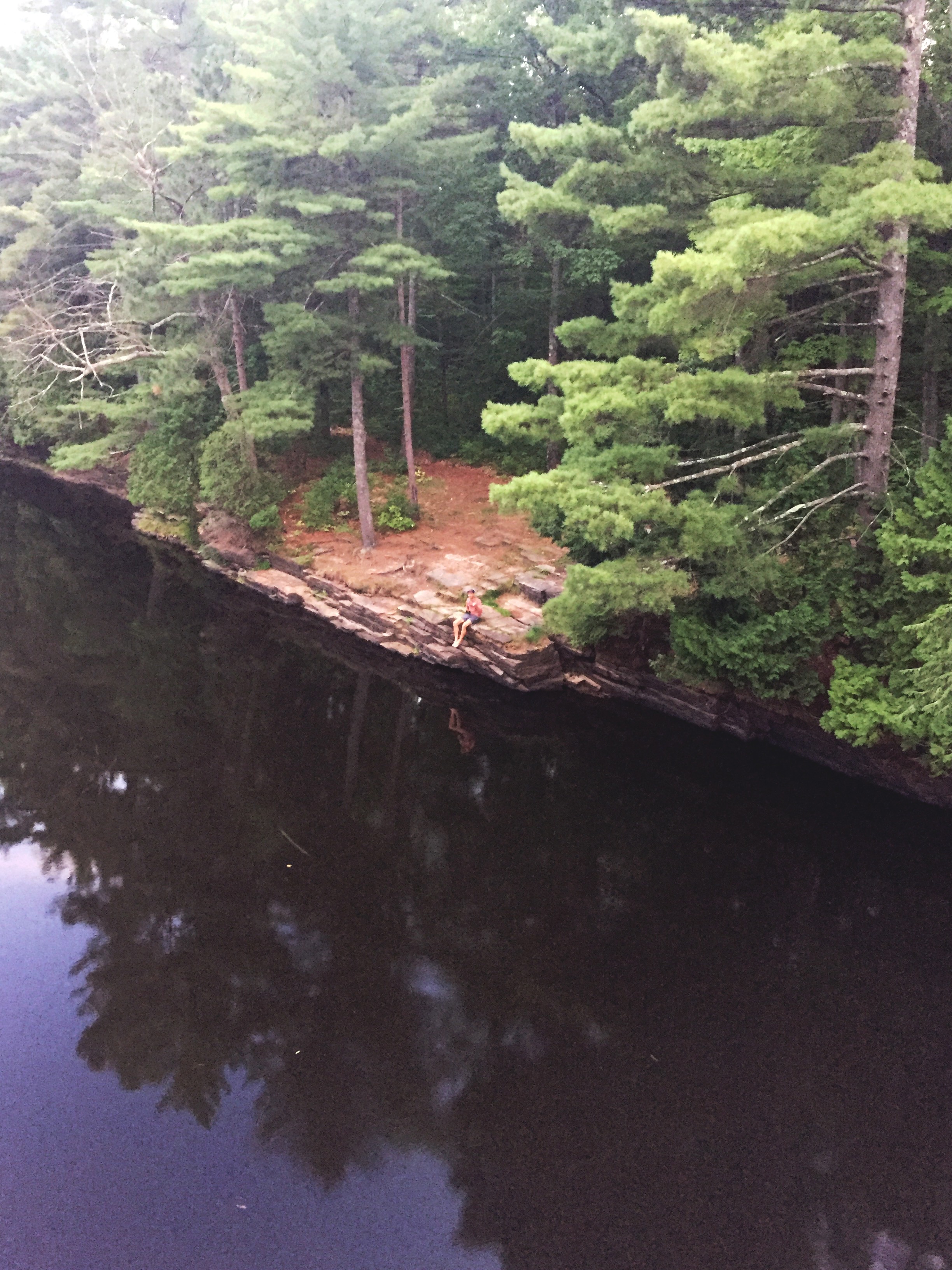 I asked some visitors who were trespassing on the closed bridge to snap a photo of me.