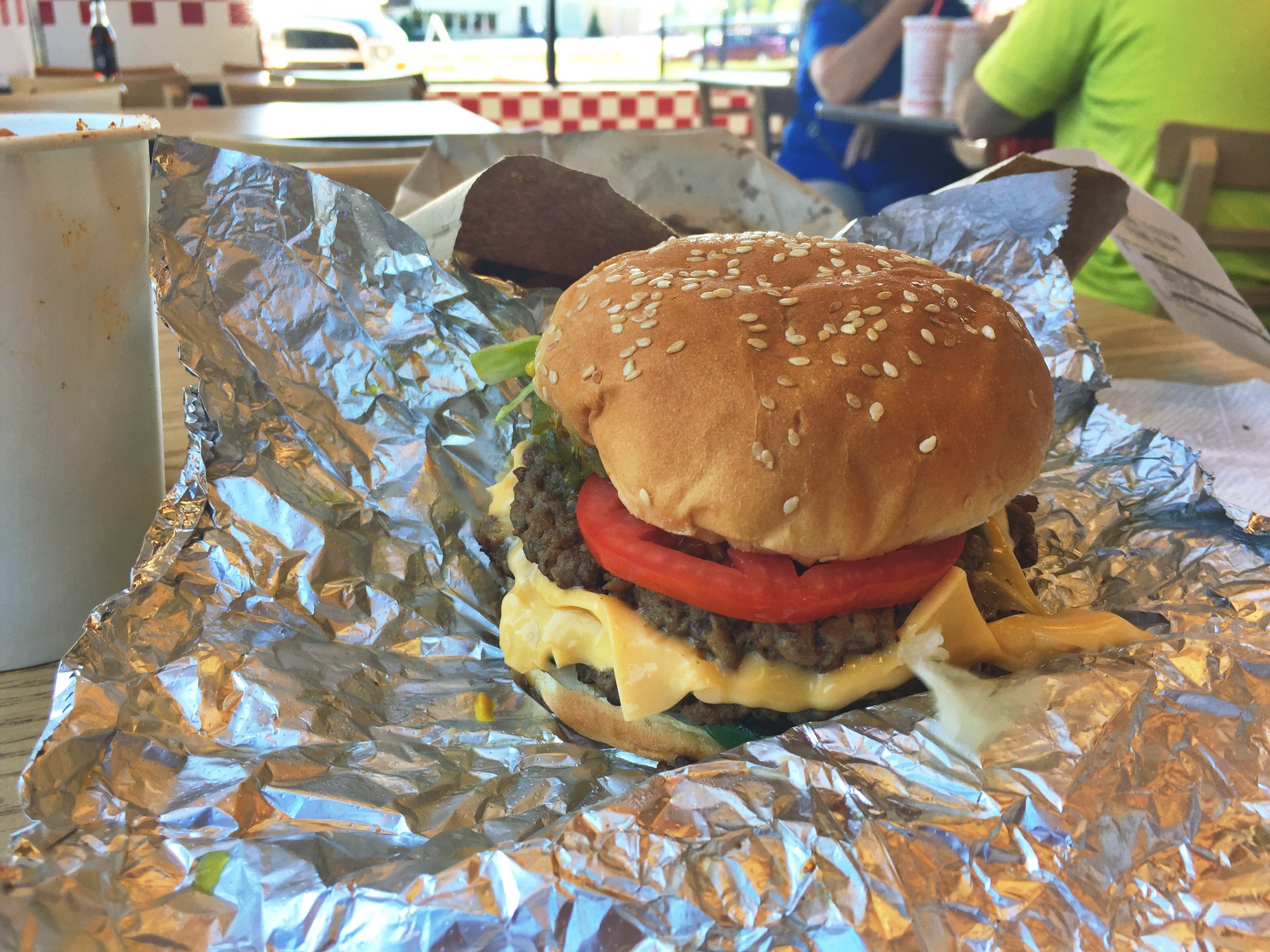 I just couldn't resit the allure of a burger and fries!