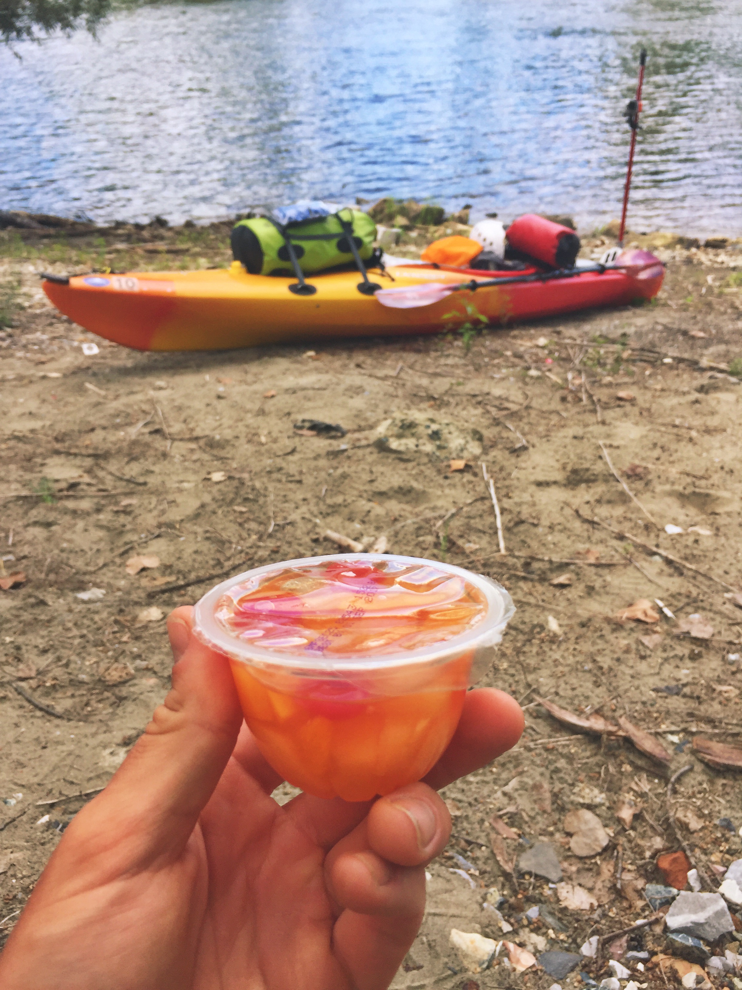 A quick lunch break at Marble Mill Park in Swanton, VT