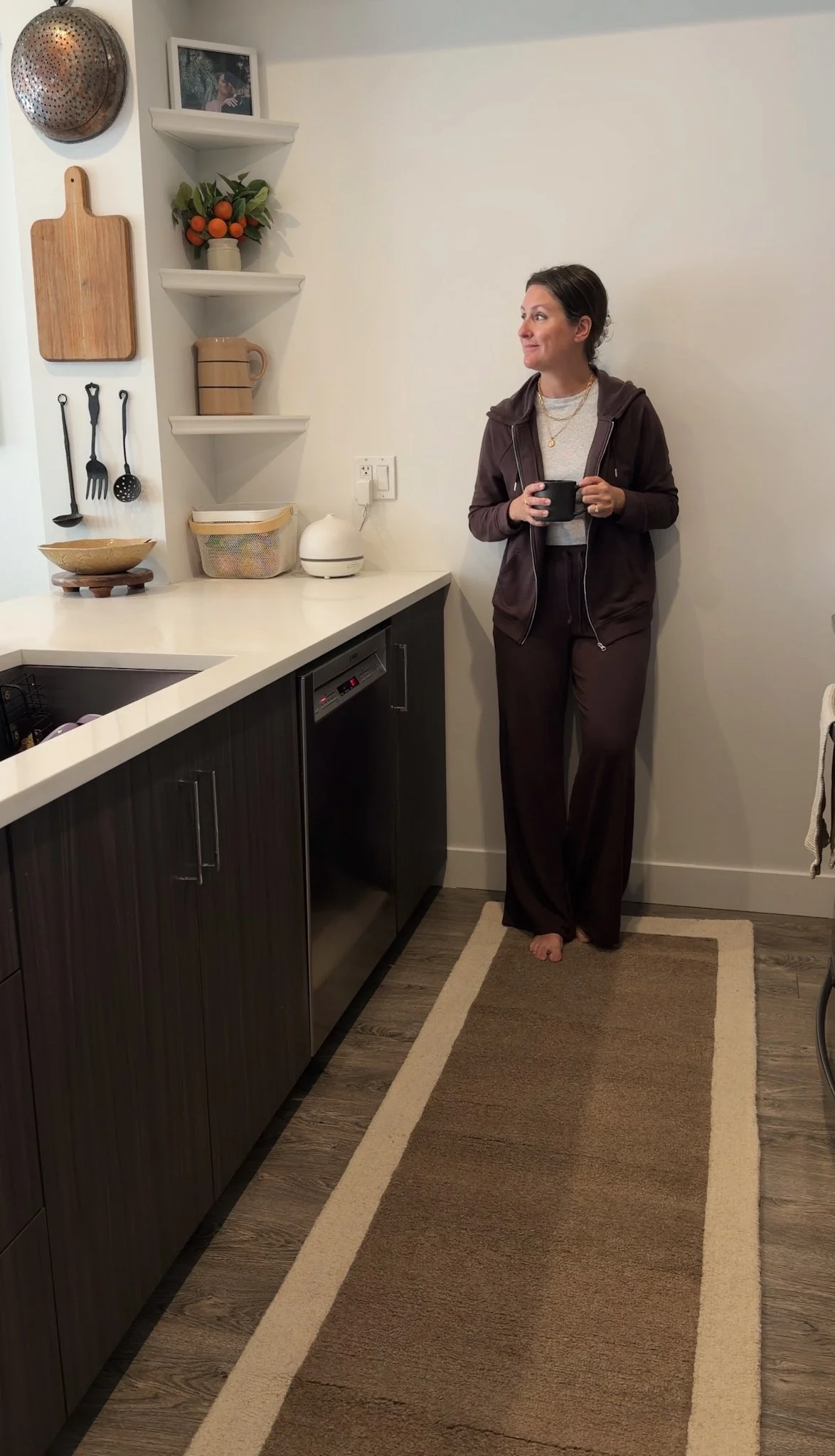 modern organic kitchen rug