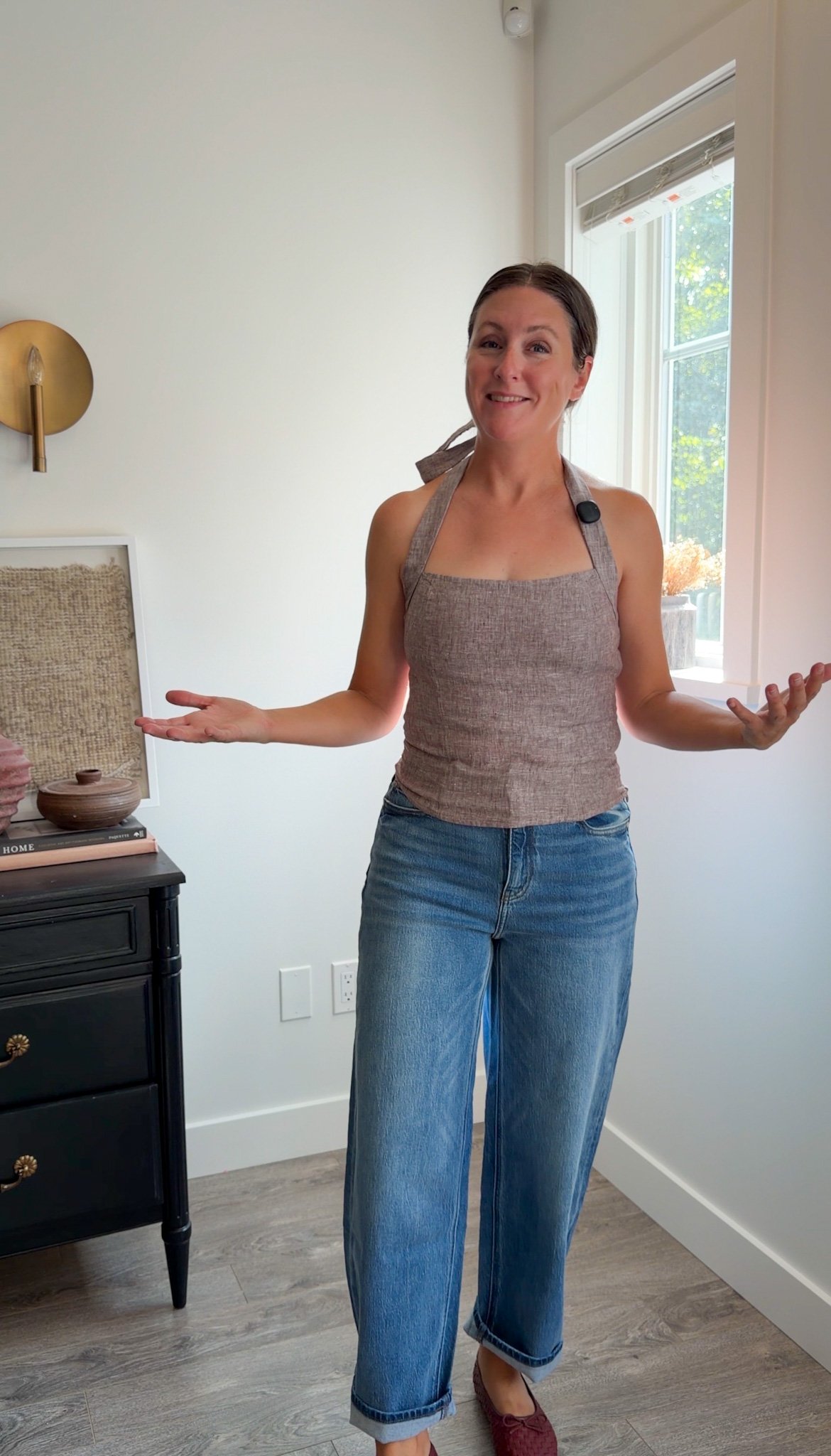 quince real life photos linen halter top