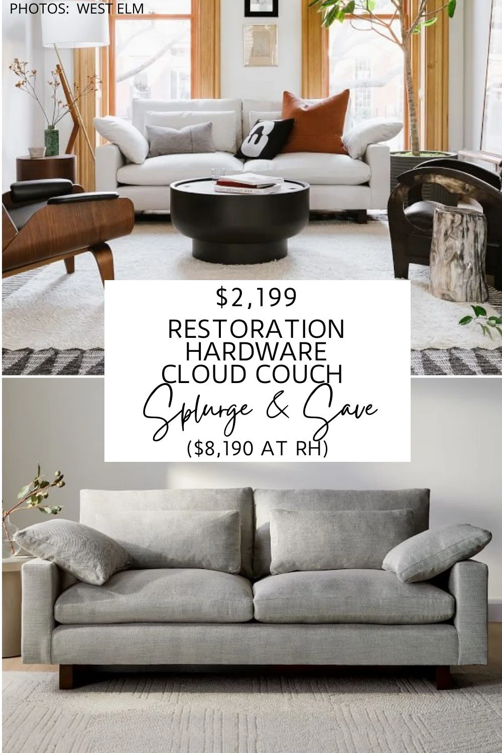 RESTORATION HARDWARE CLOUD SOFA COPYCAT — KENDRA FOUND IT