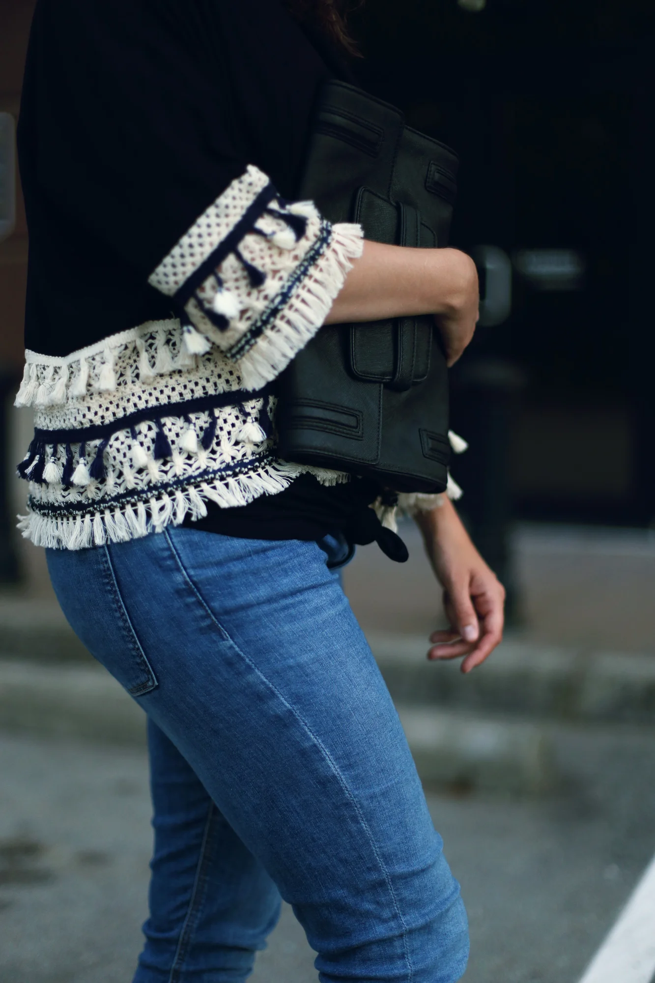 I love tassel clothing! This black kimono with tassels is so cute (oh, and it's $24)!