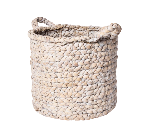 WHITEWASHED BASKET, $27