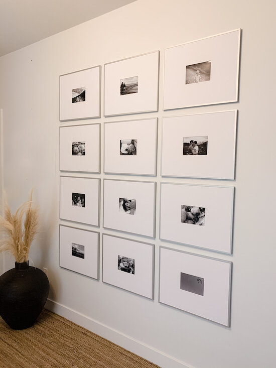 HOW TO MAKE AN OVERSIZED MAT GALLERY WALL GRID — KENDRA FOUND IT