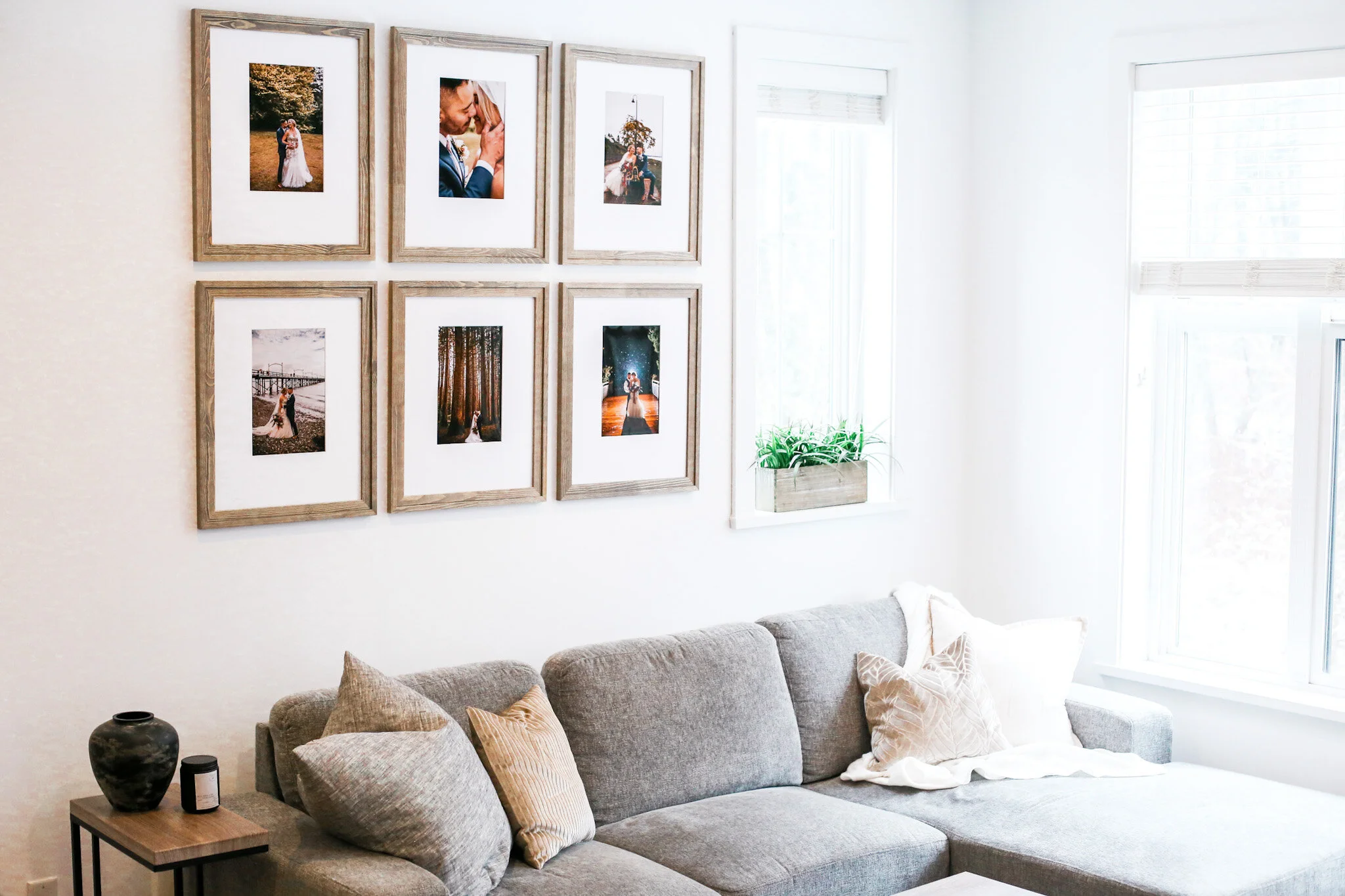 GALLERY WALL TEMPLATE: OFFSET OVERSIZED MAT RAMSBORG FRAMES 