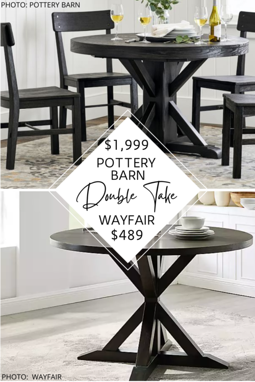 Pottery Barn Benchwright Round Dining, Toscana Round Extending Dining Table Dupe