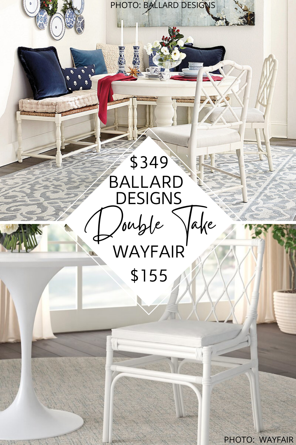 Dayna Chippendale Side Chair Dupe, Wayfair Dining Chairs White