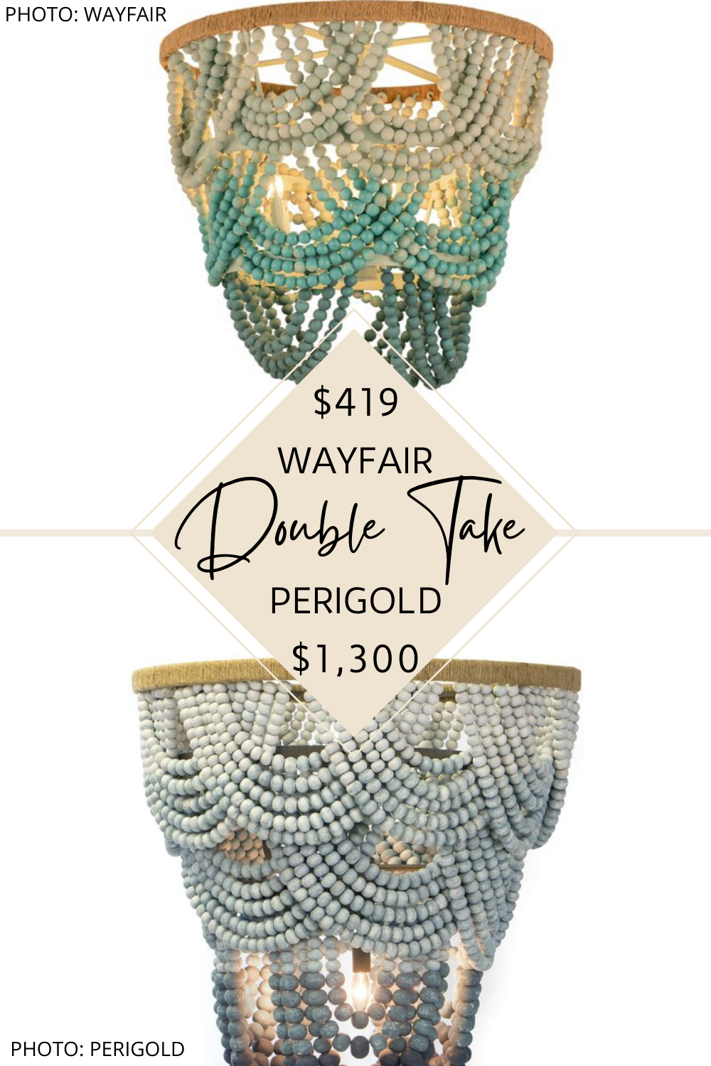 SPLURGE AND SAVE: REGINA ANDREW OMBRE WOOD BEAD CHANDELIER DUPE