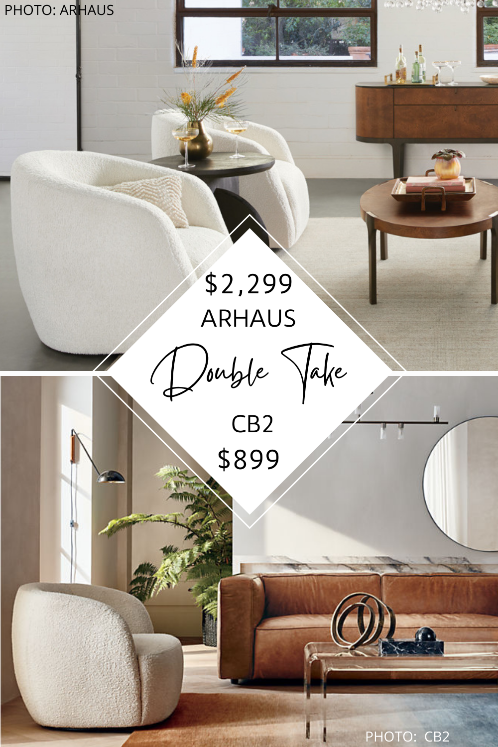 SPLURGE AND SAVE: ARHAUS MERRILL SWIVEL CHAIR DUPE