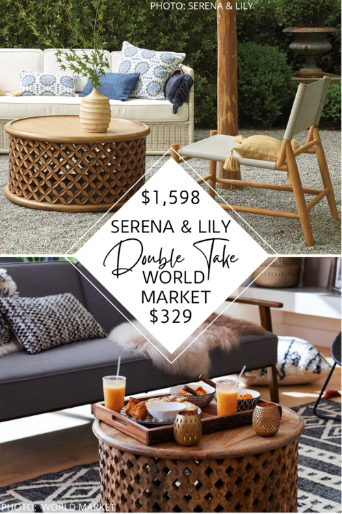Serena And Lily Bamileke Coffee Table Dupe Kendra Found It Serena And Lily Bamileke Coffee Table, World Market Round Lattice Coffee Table