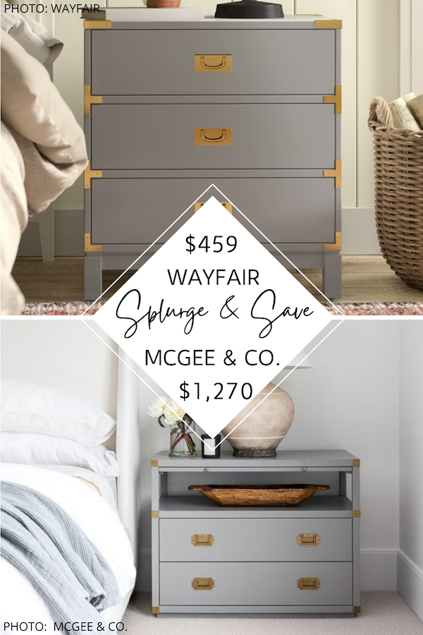 SPLURGE AND SAVE: MCGEE &amp; CO. KELAN 2-DRAWER NIGHTSTAND DUPE