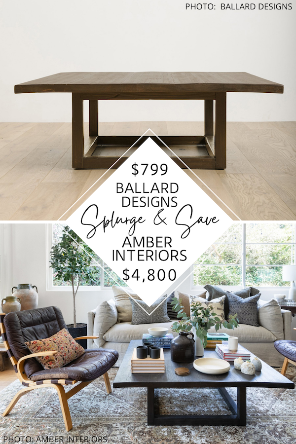 SPLURGE AND SAVE: AMBER INTERIORS WOODLAKE COFFEE TABLE DUPE
