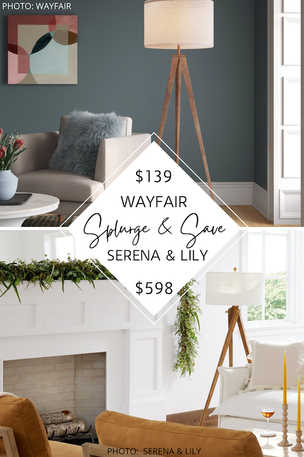 SPLURGE AND SAVE: SERENA AND LILY BROMPTON FLOOR LAMP DUPE