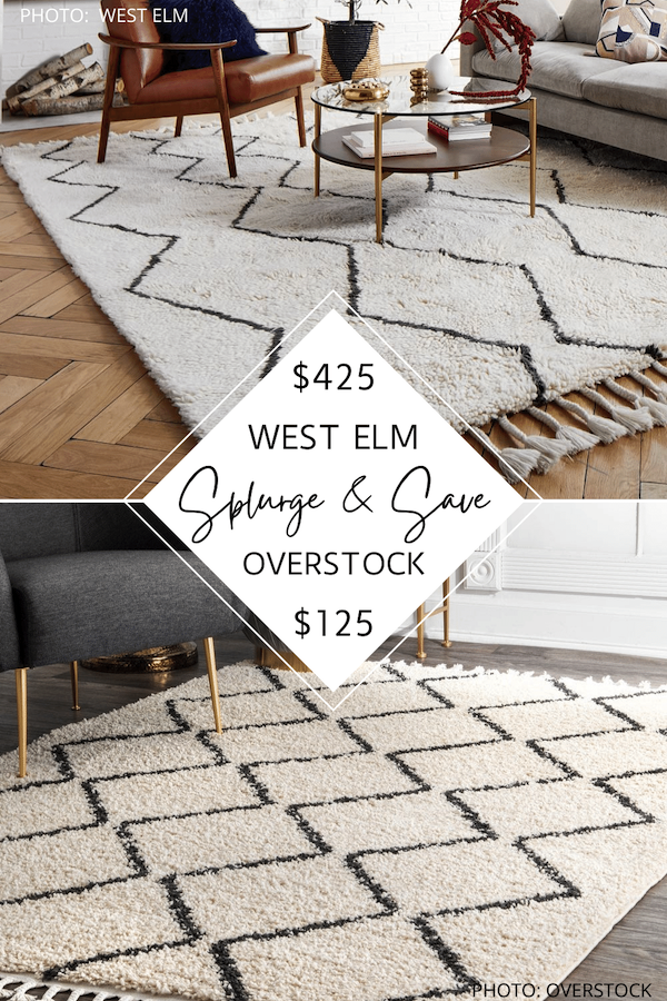 SPLURGE AND SAVE: WEST ELM SOUK WOOL RUG DUPE