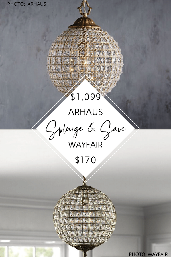SPLURGE AND SAVE: ARHAUS POPPY CHANDELIER DUPE