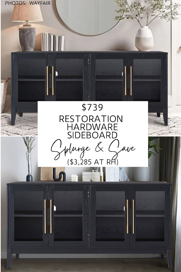 SPLURGE AND SAVE: RESTORATION HARDWARE FRENCH CONTEMPORARY GLASS 4-DOOR SIDEBOARD DUPE