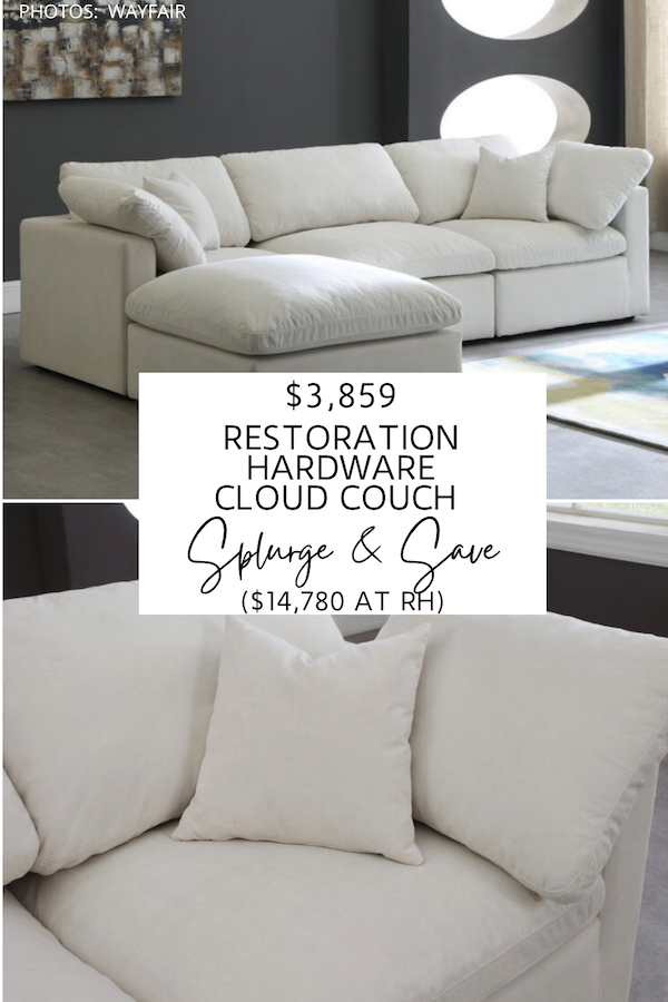 Nixon White Fabric 2 Piece Modular Sofa, Living Room - Loveseats