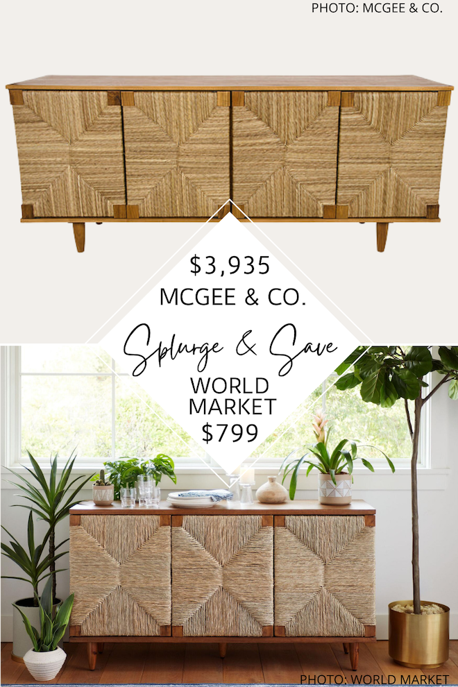 SPLURGE AND SAVE: MCGEE AND CO. WESLEY 4-DOOR SIDEBOARD DUPE